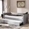 Baxton Studio Raymond Grey Nailheads Sofa Twin Daybed with Roll-Out Trundle Bed 125-6849 - alternate 7